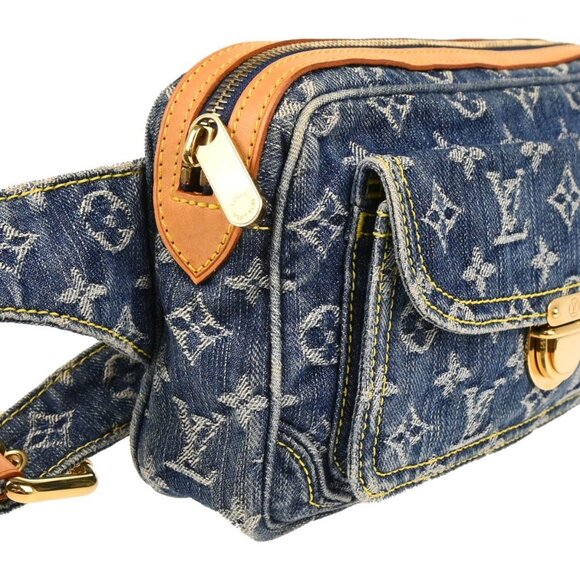 Louis Vuitton Blue Monogram Denim Bum Bag Waist Pouch M95347 SR2037 194818 - Picture 3 of 11